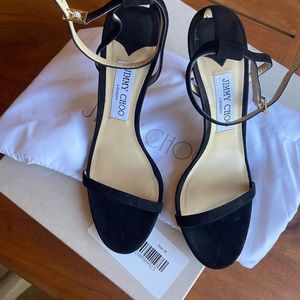 Jimmy Choo black suede heels